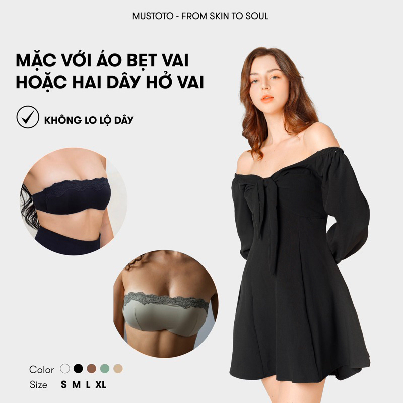 Ảnh BST Áo Quây Không Dây Bra Nữ Mustoto Mút Mỏng (MA27 MA56) 4