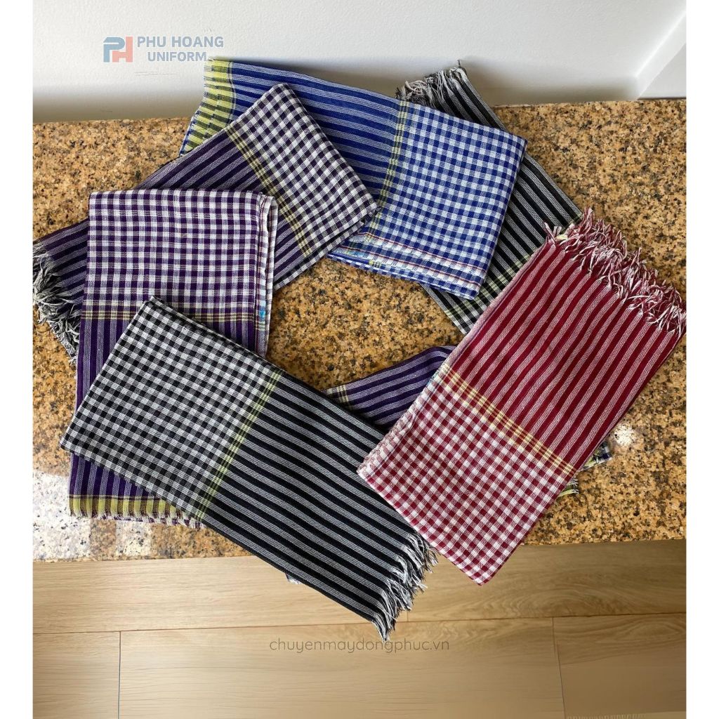 Khăn rằn Nam Bộ truyền thống nhiều kích thước 160cm x 60cm vải cotton ...