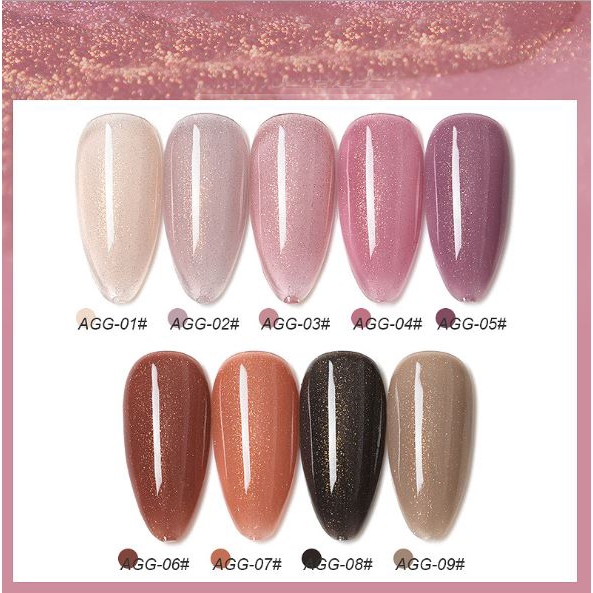 Sơn gel AS NHŨ THẠCH MỚI mã AGG 9 chai đỏ nhọn 15ml siêu HOT siêu xịn