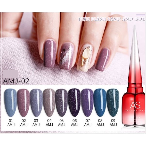SƠN gel NHŨ GIẢ BỘT mã AMJ 9 chai đỏ nhọn 15ml siêu HOT siêu xịn