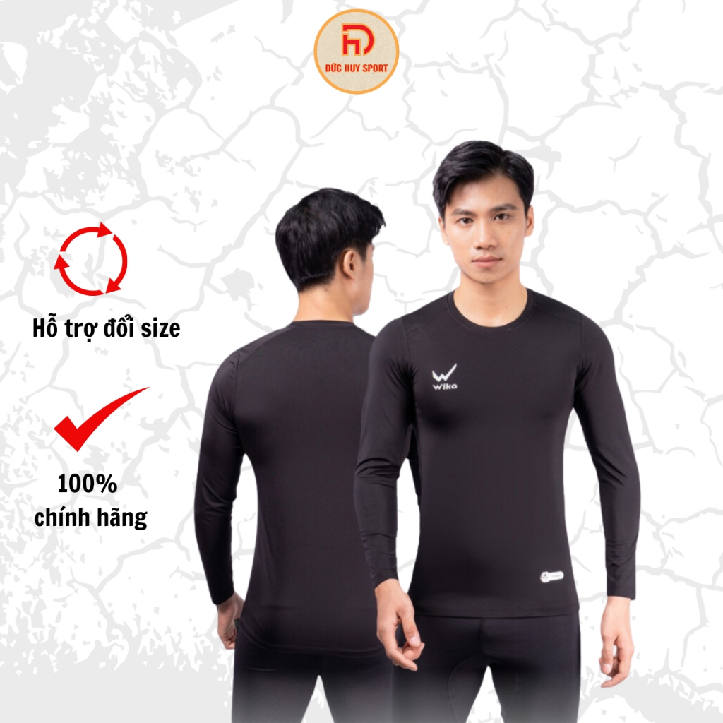 Áo thun body thể thao giữ nhiệt WIKA COMBAT co giãn, mềm mại thoải mái khi vận động
