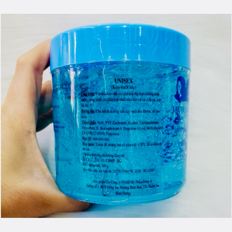 Gel Jacqualine hũ size to 340 gr, chuyên dụng cho việc tạo nếp tóc