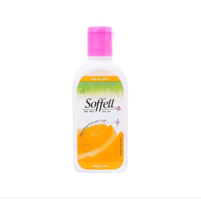 Kem chống muỗi Soffell hương hoa, hương cam giữ cho làn da mềm mại, chai bôi 60ml
