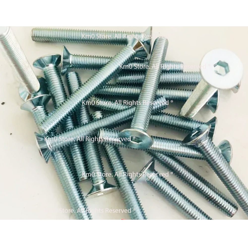 01 Bulong (Ốc) Lục Giác M8 (8 Ly) Đầu Côn Chìm Thép Mạ Kẽm MS113855 ...