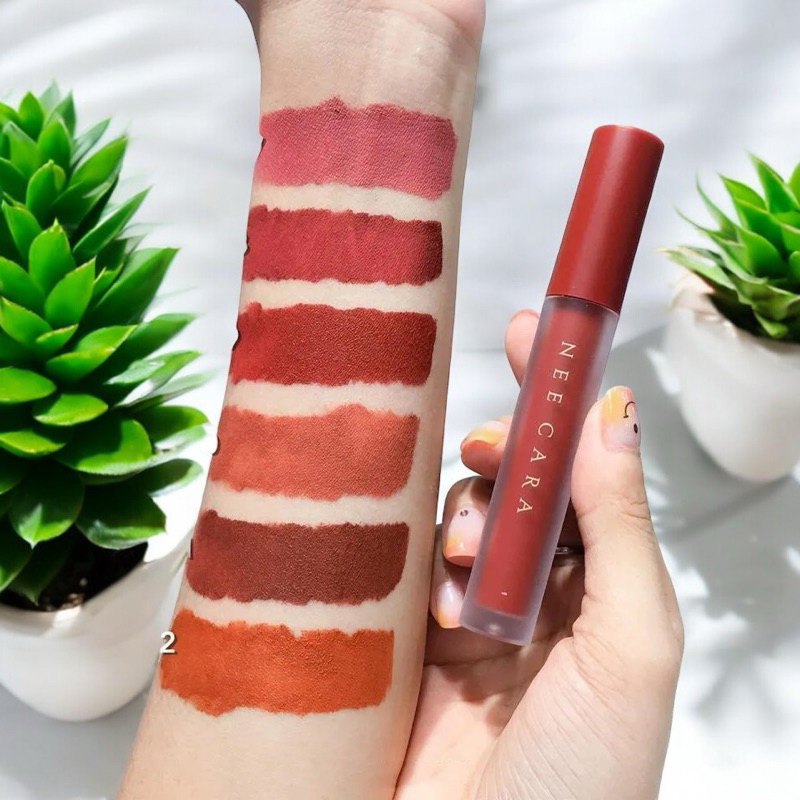 Hàng hot-son Neecara velvet màu đỏ nhung 08. Chất son mịn, lâu trôi