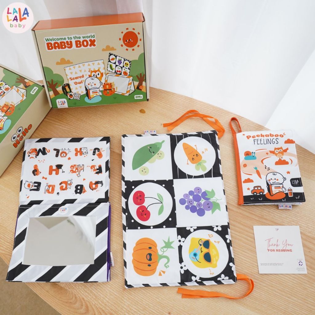 Bộ đồ chơi cho bé sơ sinh BABY BOX Lalala baby gôm 3 sản phẩm, phù hợp làm Quà tặng chẵn tháng