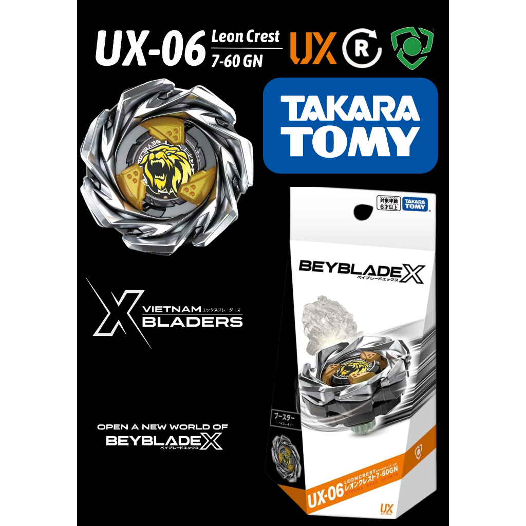 Takara Tomy Beyblade X UX-06 Booster Leon Crest 7-60GN - Foto 10