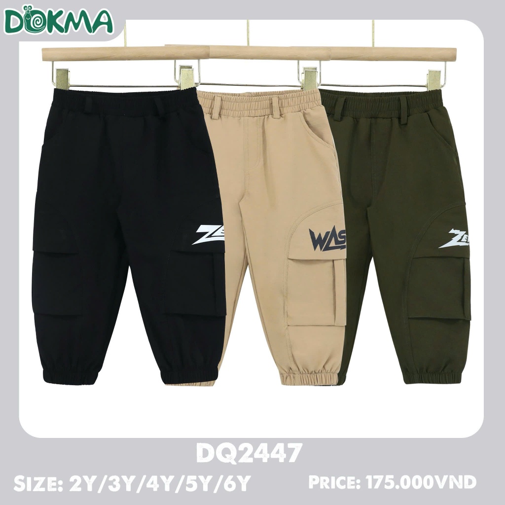 (12-21kg) Quần Dài Kaki Túi Hộp Dokma Mềm Mại Bé Trai DQ2447 DQ3223
