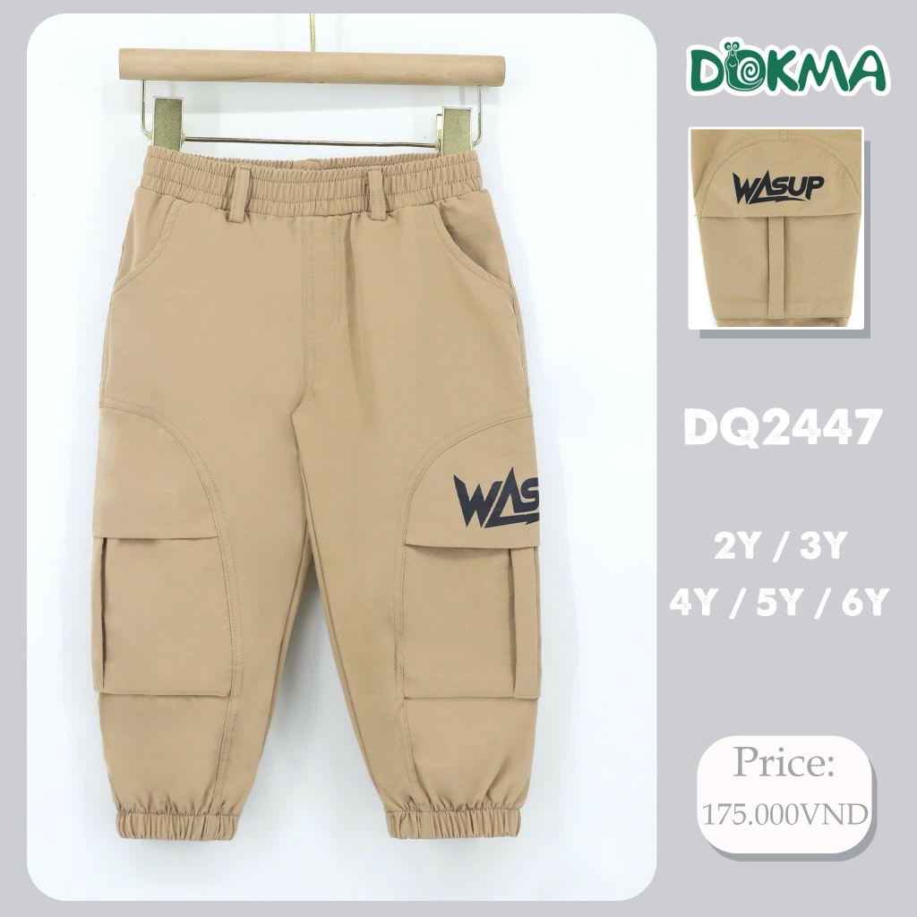 (12-21kg) Quần Dài Kaki Túi Hộp Dokma Mềm Mại Bé Trai DQ2447 DQ3223
