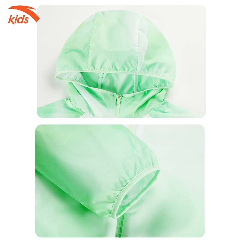 Áo khoác gió chạy bộ bé trai Anta Kids Running 3524B5602