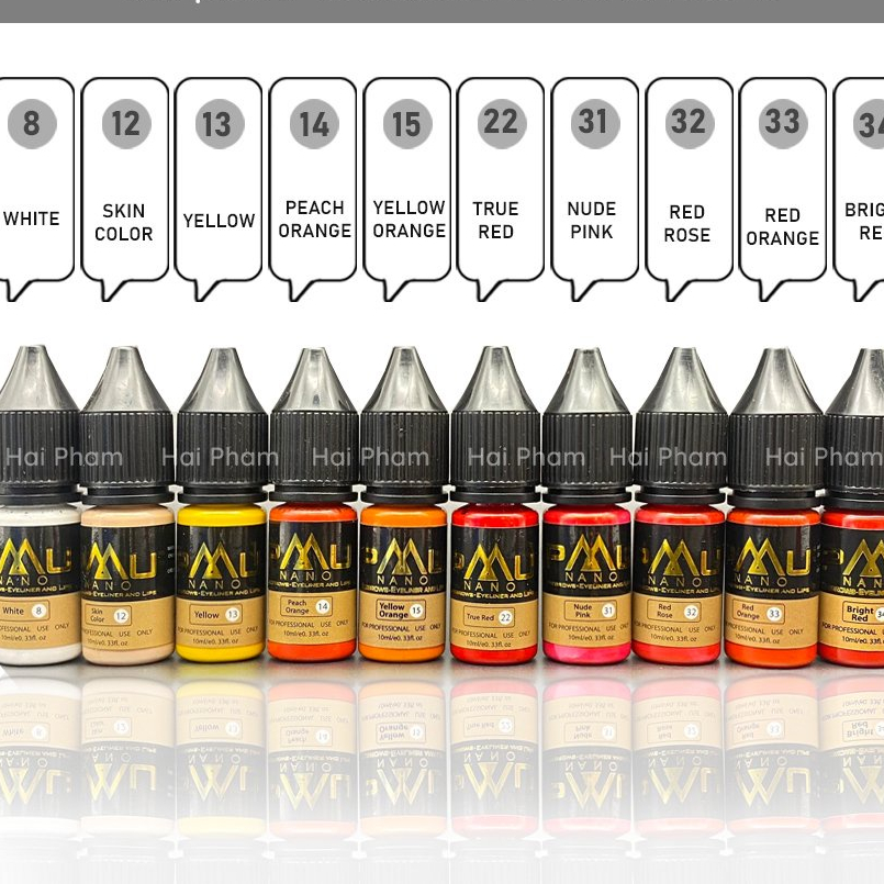 Mực Nano PMU Phun Xăm Mày, Môi, Mí
