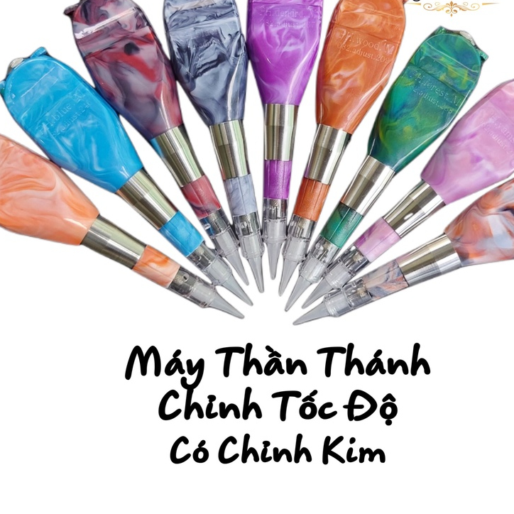 [Combo 10 chiếc] Đầu Ghép Máy Phun Xăm Thần Thánh Có Chỉnh Kim, Tích Điện Việt Nam