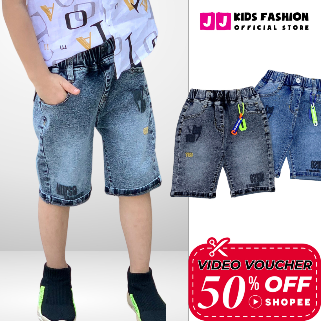 Quần jean lửng bé trai năng động thoải mái full size - JJ Kids