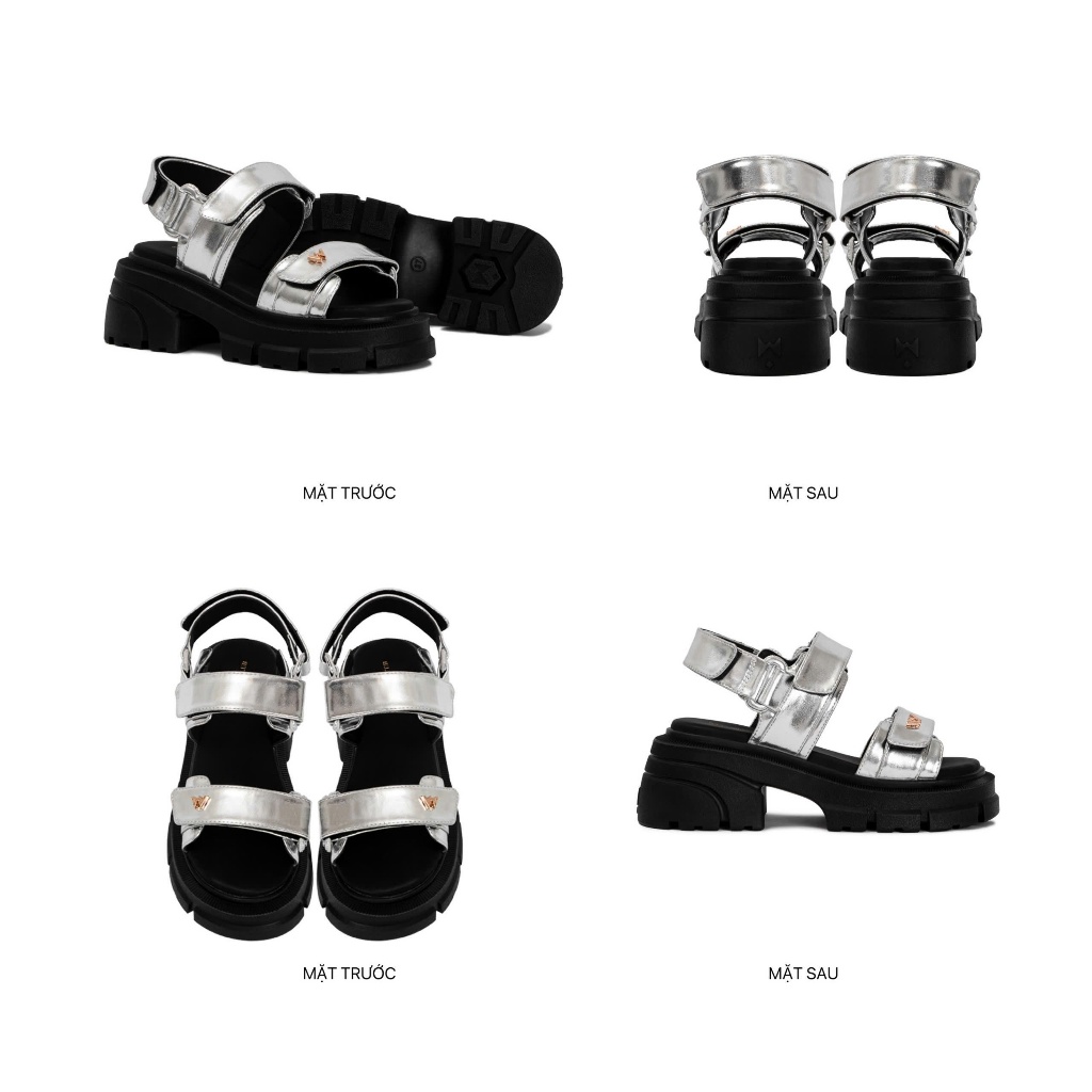 Ảnh THEWOLF Giày Tăng Chiều Cao Sandal NamNữ THEWOLF ESSENTIAL HIGH SANDAL Đế Cao Lót Êm Ái Quai Dán-Đen Kem Beige Nâu Bạc 4