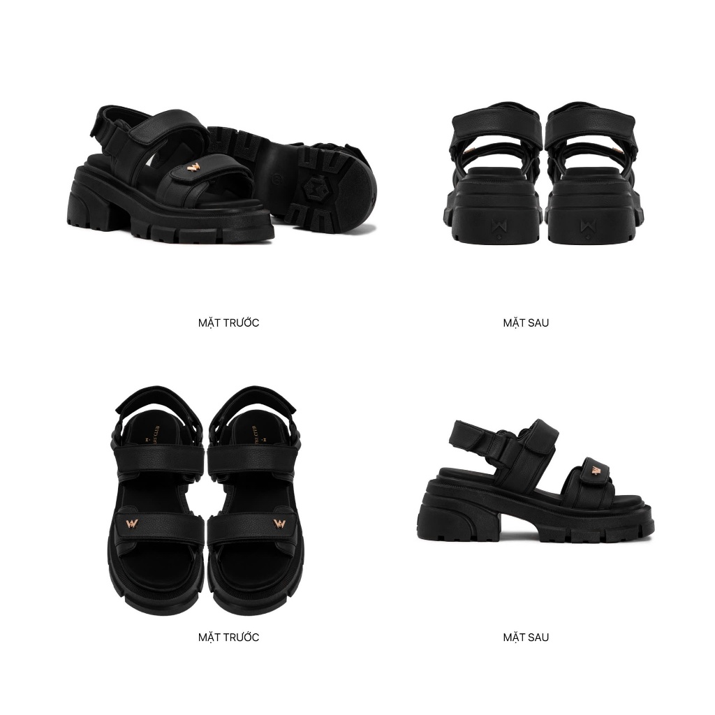 Ảnh THEWOLF Giày Tăng Chiều Cao Sandal NamNữ THEWOLF ESSENTIAL HIGH SANDAL Đế Cao Lót Êm Ái Quai Dán-Đen Kem Beige Nâu Bạc 2