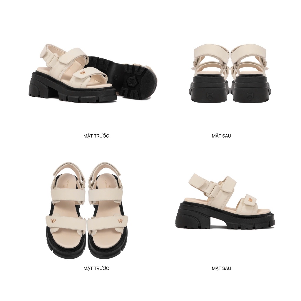 Ảnh THEWOLF Giày Tăng Chiều Cao Sandal NamNữ THEWOLF ESSENTIAL HIGH SANDAL Đế Cao Lót Êm Ái Quai Dán-Đen Kem Beige Nâu Bạc 3