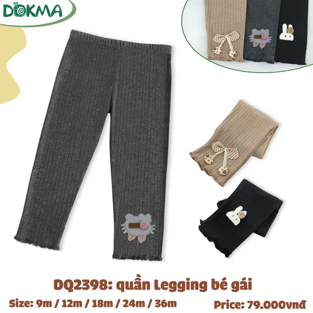 (8-13kg, 6-36M) Quần Legging Len Mỏng Dokma Hoạ Tiết Siêu Xinh Dành Cho Bé Gái DQ1884 DQ2394 DQ2398