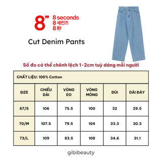 Quần Jeans 8SECONDS Cut Denim Pants