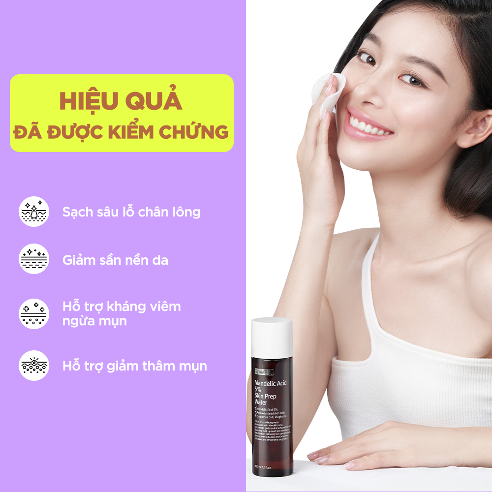 Ảnh Nước hoa hồng By Wishtrend Mandelic Acid 5% Skin Prep Water 120ml 4