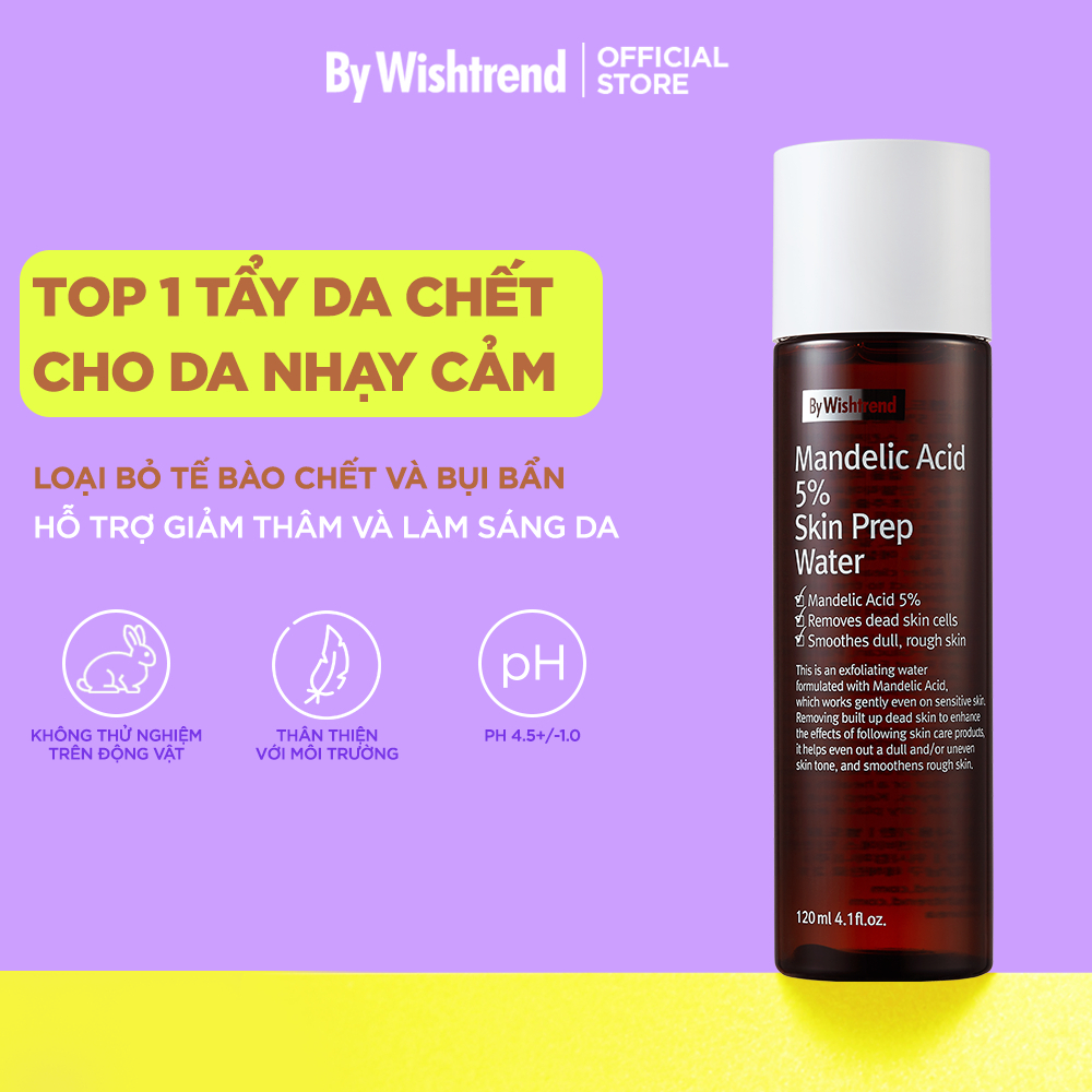 Ảnh Nước hoa hồng By Wishtrend Mandelic Acid 5% Skin Prep Water 120ml 1