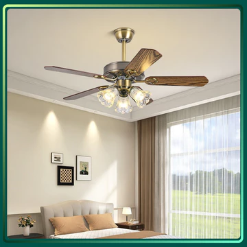 Quạt Đèn Trần Trang Trí LumiFan, 5 Cánh + Đèn Cổ Điển - Quạt Trần Đèn Decor, Quạt Trần Trang Trí
