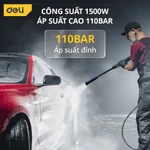 Máy Xịt Rửa Xe Mini Cao Áp 1500W Chính Hãng DELI - Bảo Hành 1 Đổi 1 36 Tháng Miễn Phí - Rửa Xe Máy Oto Vệ Sinh Nhà Cửa — ảnh 2