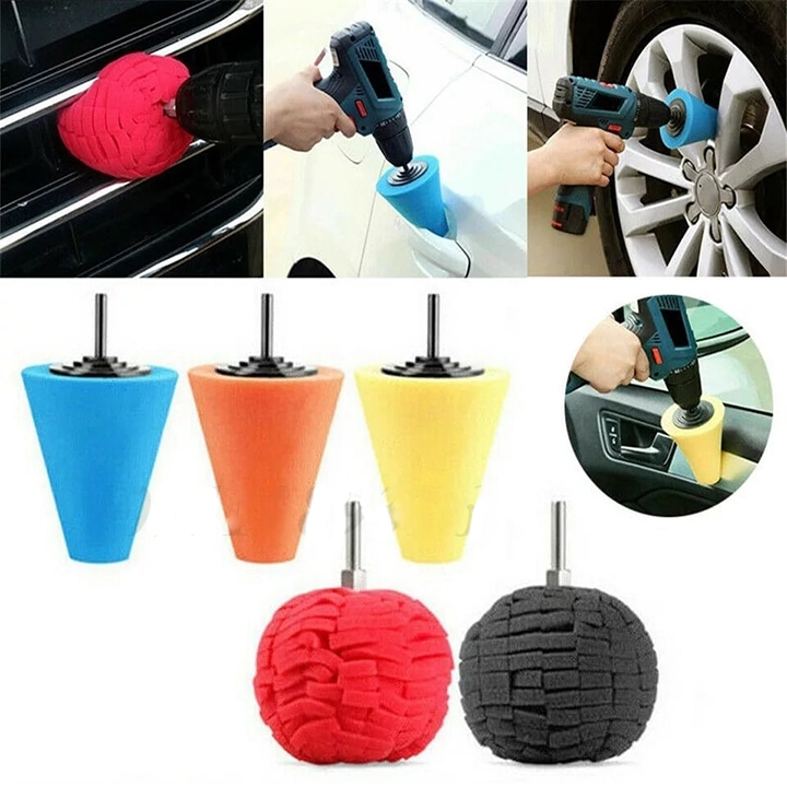 Phớt đánh bóng ❤️FREESHIP❤️ Đầu đánh bóng xe ô tô gắn máy khoan - Mút đánh bóng xe hơi