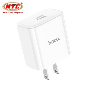 Cốc sạc nhanh Hoco C76 Pro cổng TypeC PD 30W, chân dẹp US (Trắng) - Phụ Kiện Nhất Tín