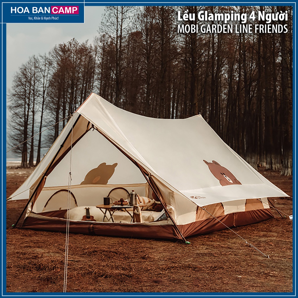 Lều Glamping 4 Người Mobi Garden Line Friends | Shopee Việt Nam