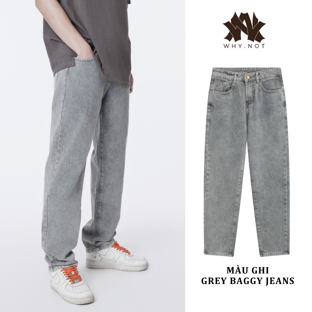 [CÓ BIGSIZE] Quần Jeans Nam Form Regular Fit Màu Đen, Xanh, Trắng, Ghi Quần Baggy Suông Basic