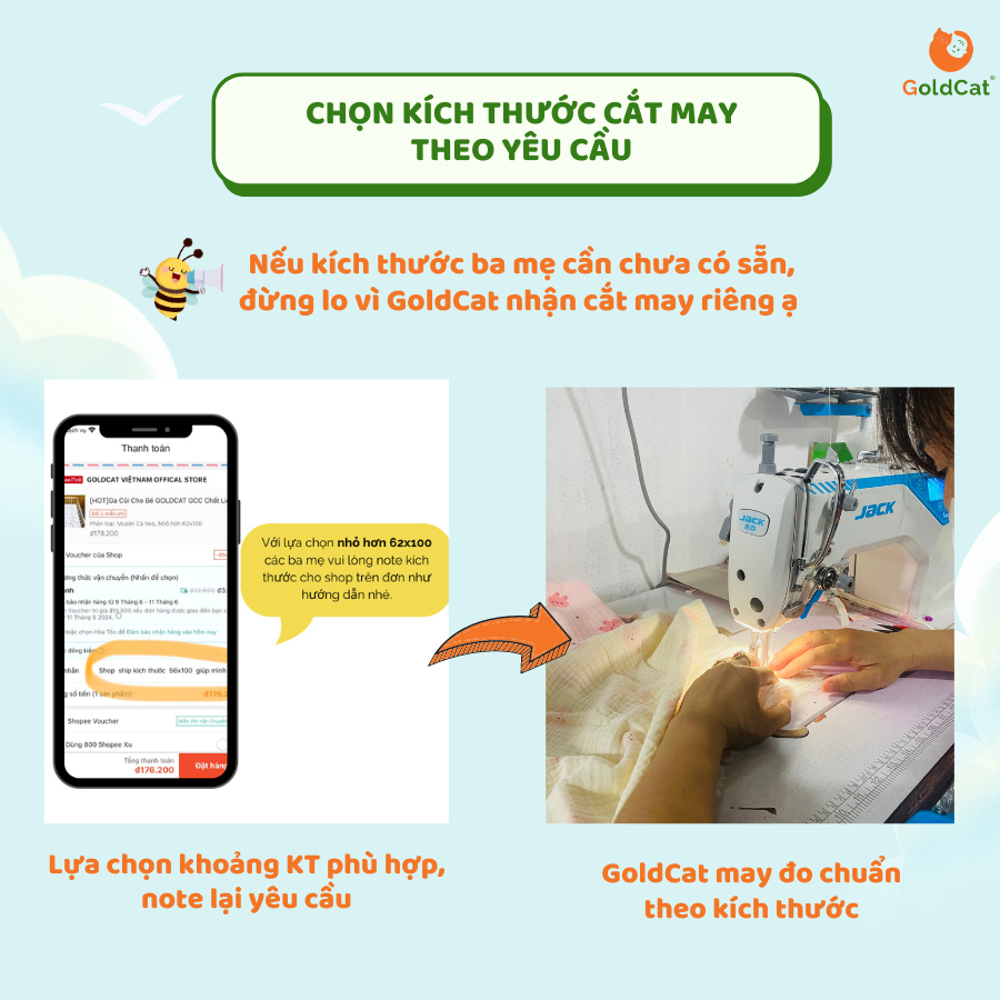 Ảnh Quây Giường Cũi Ghép 3 Mặt GOLDCAT Bao Gồm Ruột Bông Và Vỏ Chất Vải Cotton Mềm Mát, Cắt May Theo Yêu Cầu 3