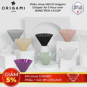 Volcano Phễu nhựa V60 01 Origami Dripper Air S Pour over