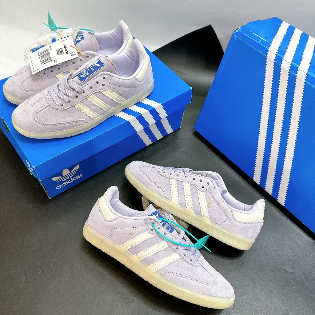 Giày thể thao Adidas Samba OG Silver Dawn Chalk [ Women ], Giày samb