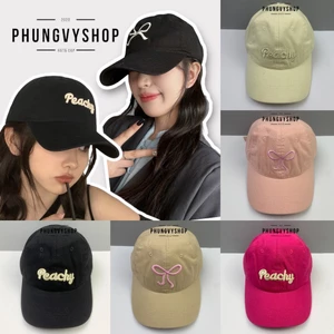 Mũ LƯỠI TRAI unisex cực hot nam nữ thoáng mát phungvyshop- nón / Kết Kaki mềm PEACHY và NƠ /