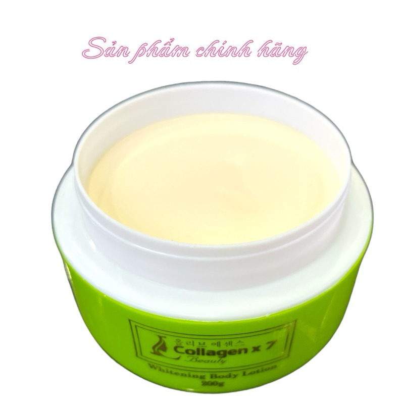 Kem Body Trắng Da COLLAGEN X7 OLiu Hàn Quốc 200gram