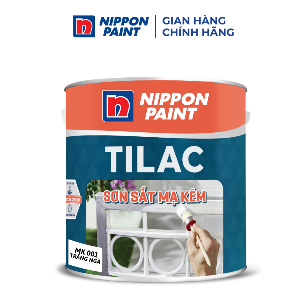 Sơn dầu TILAC sơn sắt mạ kẽm (2IN1) màu Trắng Ngà MK001 Chính hãng ...
