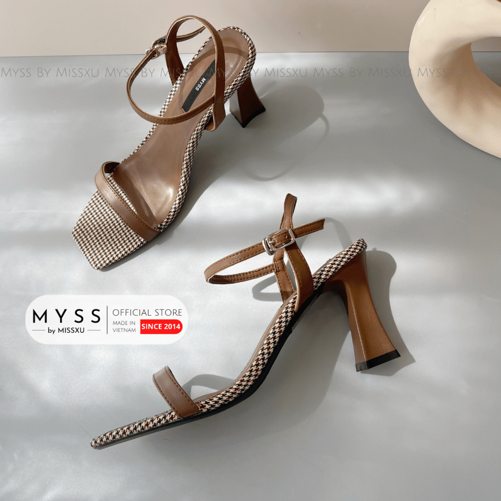 Giày sandal nữ MYSS quai ngang 7cm thời trang - SD95