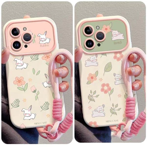 Ốp lưng iphone Ốp Điện Thoại THỎ VÀ CỪU KÈM DÂY Cho iphone13promax/12/Xs/11/7/8/Plus/Mini/ProMax xx1088
