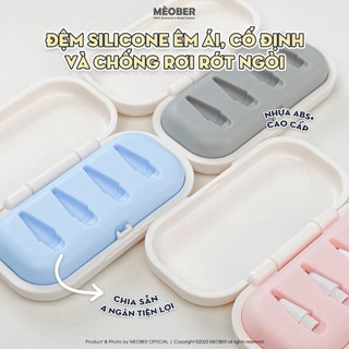 Hộp đựng ngòi bút cảm ứng thiết kế tối giản, lõi cao su chống rơi rớt màu pastel, chất liệu vỏ ABS by MèoBer