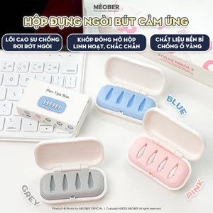 Hộp đựng ngòi bút cảm ứng thiết kế tối giản, lõi cao su chống rơi rớt màu pastel, chất liệu vỏ ABS by MèoBer