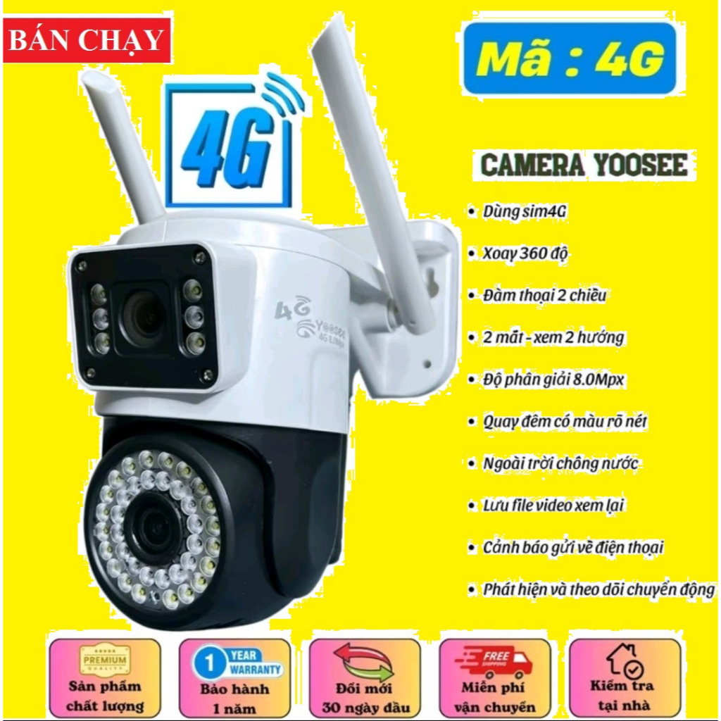 Camera sim 4G là dòng Camera IP quan sát được tích hợp Modem 4G ...