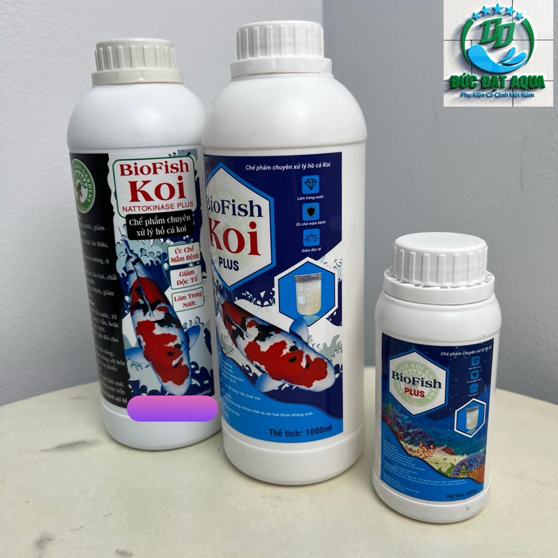 BIOFISH KOI- Chai Vi Sinh làm trong nước bể cá thể tích 1000ml và 250ml 4