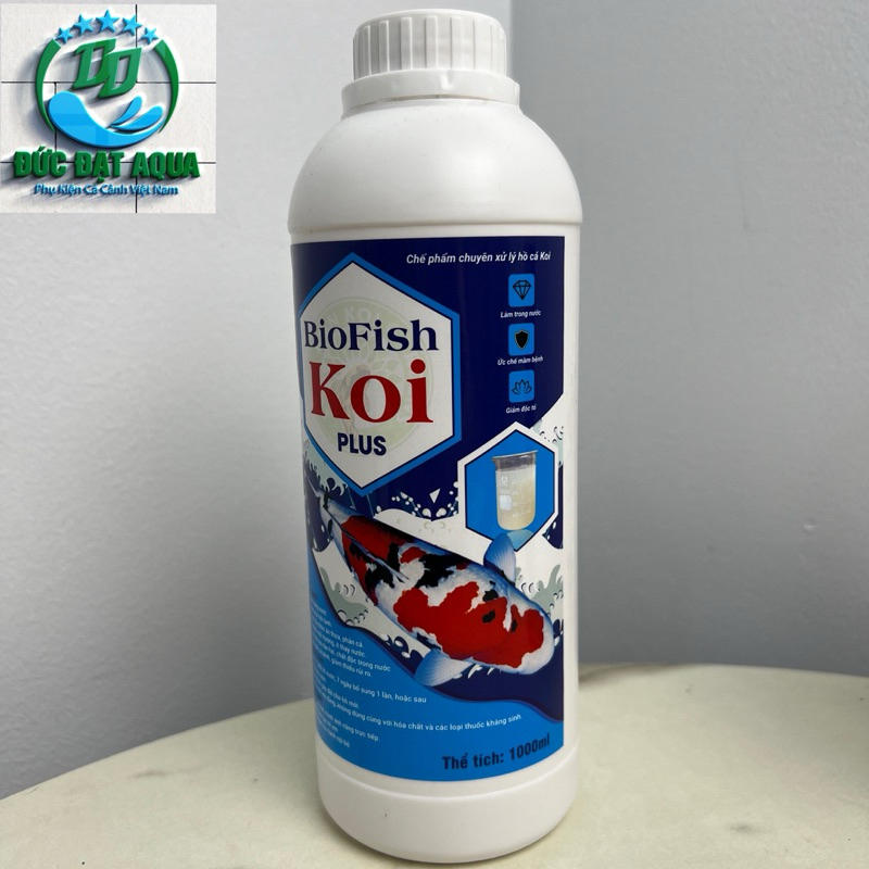 BIOFISH KOI- Chai Vi Sinh làm trong nước bể cá thể tích 1000ml và 250ml 2