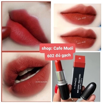SON THỎI LÌ M@C Matte Lipstick 602 Chili✌ ĐỎ GẠCH