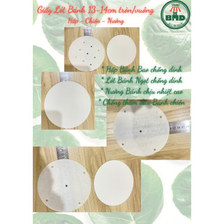 Giấy nến Lót Bánh cho Hấp-Nướng Vĩ/Lò-Chiên Không dầu (Size lớn 11-30 cm)-Không in/Có in logo