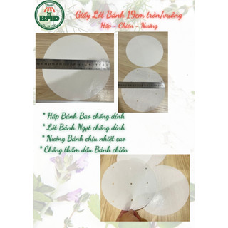 Giấy nến Lót Bánh cho Hấp-Nướng Vĩ/Lò-Chiên Không dầu (Size lớn 11-30 cm)-Không in/Có in logo