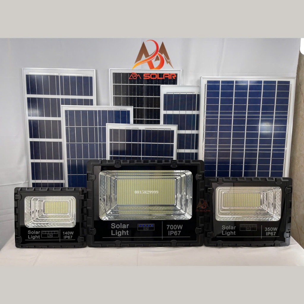 [800W] Đèn Năng Lượng Mặt Trời ABMSOLAR ,Chiếu Sáng Trong Nhà,Công Suất 1000W,Chất Liệu Nhôm