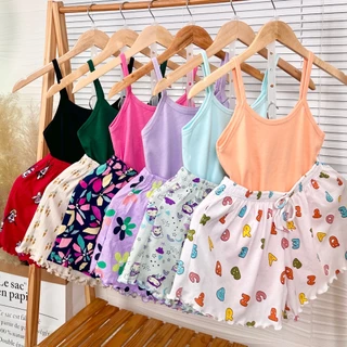 Set đồ ngủ nữ hai dây họa tiết siêu xinh từ 40-70kg