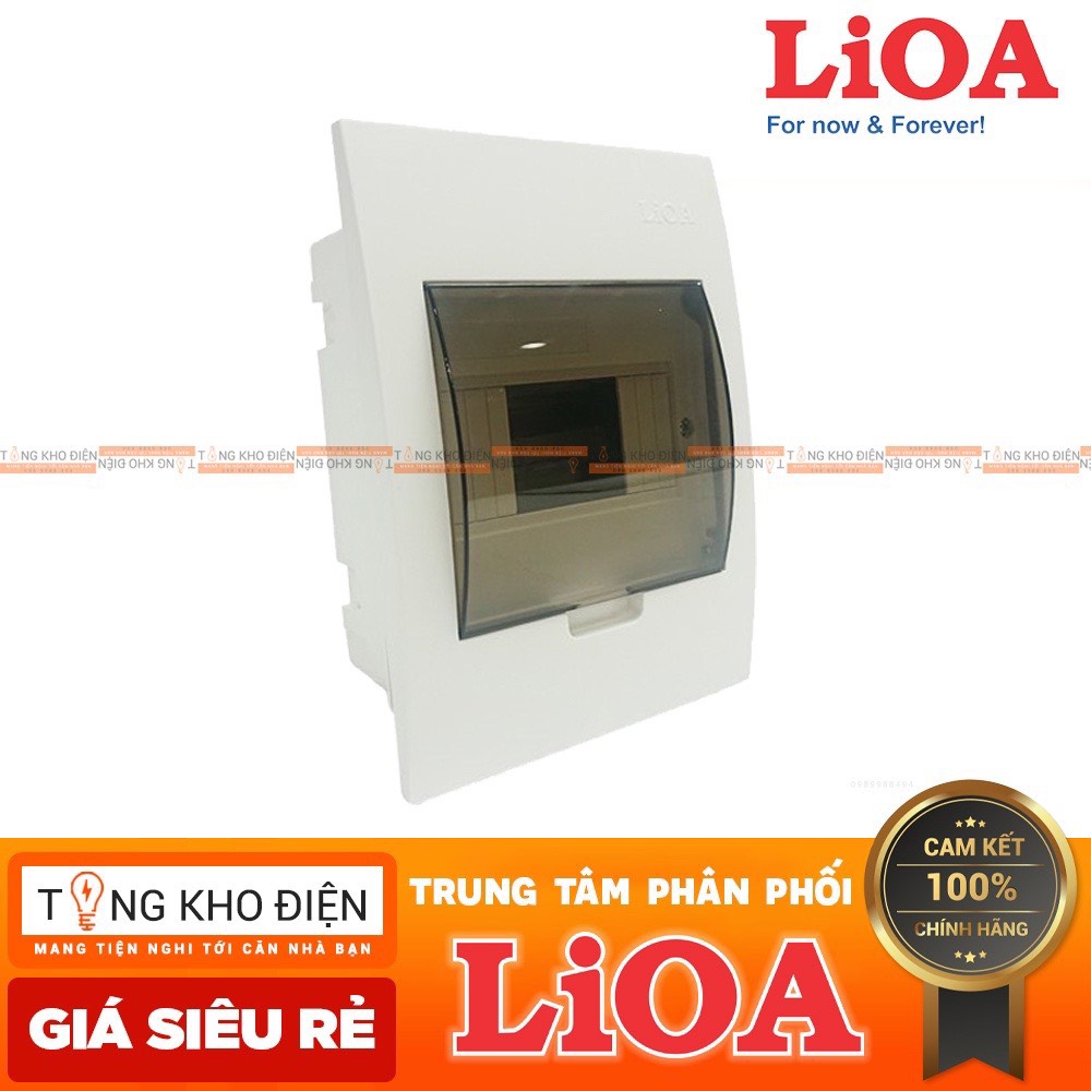Tủ điện LiOA đế nhựa dùng cho MCB, MCCB, RCBO chứa 4 đến 8 aptomat ...