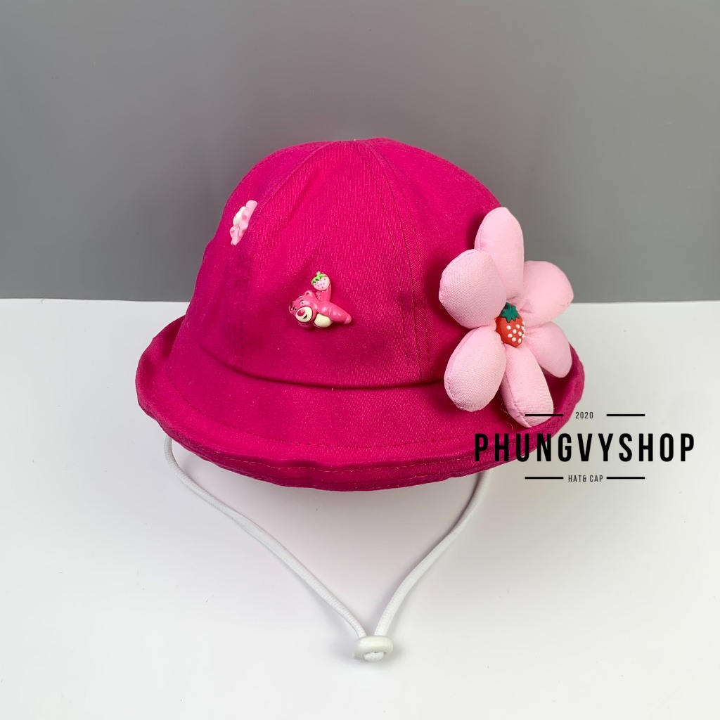 Có 2 size_Mũ bucket tai bèo vành gái trẻ em phungvyshop-nón  / BO TRUNG LỠ HOA LẬT/